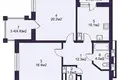 2 room apartment 70 m² Minsk, Belarus