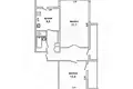 2 room apartment 60 m² Muchaviecki sielski Saviet, Belarus