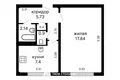 1 bedroom apartment 34 m² Minsk, Belarus