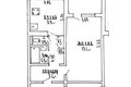Квартира 1 комната 39 м² Минск, Беларусь