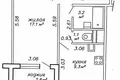 1 room apartment 41 m² Minsk, Belarus