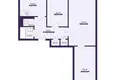 Apartamento 3 habitaciones 59 m² Saligorsk, Belarús