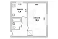 1 room apartment 30 m² Brest, Belarus