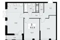 Apartamento 3 habitaciones 64 m² Kommunarka, Rusia