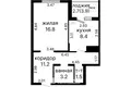 Wohnung 1 zimmer 41 m² Pryluki, Belarus