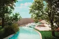 Complexe résidentiel New complex of furnished apartments Maimoon Gardens with a swimming pool, a waterfall and sports grounds, JVC, Dubai, UAE