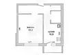 Квартира 1 комната 43 м² Мухавецкий сельский Совет, Беларусь