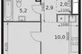 Mieszkanie 1 pokój 35 m² Moskwa, Rosja