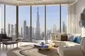 Complexe résidentiel W Residences with balconies, terraces, swimming pool and VIP club, with views of the city and the Burj Khalifa, Downtown Dubai, UAE