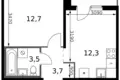 Wohnung 1 zimmer 35 m² Leninsky District, Russland