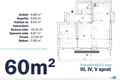 Квартира 2 комнаты 60 м² Бечичи, Черногория