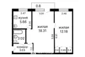 Wohnung 2 zimmer 44 m² Minsk, Belarus