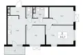 3 room apartment 63 m² Krasnoye Selo, Russia