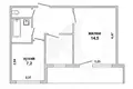 1 room apartment 37 m² Brest, Belarus