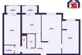 Apartamento 3 habitaciones 82 m² Saligorsk, Belarús