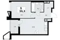1 room apartment 39 m² Kommunarka, Russia
