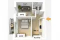 Квартира 2 комнаты 37 м² Краков, Польша