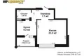 1 room apartment 46 m² Minsk, Belarus