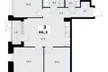 Квартира 3 комнаты 66 м² район Коммунарка, Россия