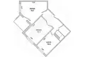Wohnung 2 zimmer 62 m² Muchaviecki sielski Saviet, Belarus