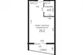 1 room apartment 32 m² Minsk, Belarus