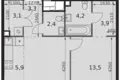 Wohnung 2 zimmer 50 m² Moskau, Russland