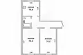 2 room apartment 62 m² Muchaviecki sielski Saviet, Belarus