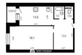 1 bedroom apartment 51 m² Minsk, Belarus