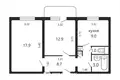 2 bedroom apartment 52 m² Minsk, Belarus