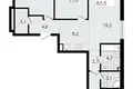 Apartamento 4 habitaciones 84 m² Vsevolozhsk, Rusia
