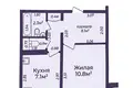 1 room apartment 30 m² Salihorsk, Belarus