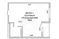 1 room apartment 41 m² Muchaviecki sielski Saviet, Belarus