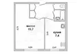 1 room apartment 37 m² Brest, Belarus