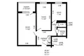 2 bedroom apartment 47 m² Minsk, Belarus