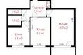 2 room apartment 38 m² Minsk, Belarus
