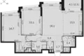 3 room apartment 85 m² Moscow, Russia