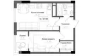 Квартира 1 комната 37 м² Авангард, Украина