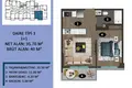 Apartamento 2 habitaciones 49 m² Mezitli, Turquía