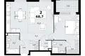 Квартира 2 комнаты 69 м² район Коммунарка, Россия