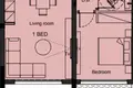 1 bedroom apartment 70 m² Germasogeia, Cyprus