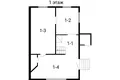 Casa 3 habitaciones 24 m² Rakauski sielski Saviet, Belarús