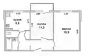 2 room apartment 52 m² Kobryn, Belarus