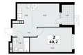 Квартира 2 комнаты 40 м² район Коммунарка, Россия