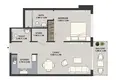 Mieszkanie 1 pokój 60 m² Dubaj, Emiraty Arabskie