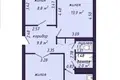 Wohnung 3 zimmer 62 m² Maladsetschna, Belarus