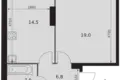 Wohnung 1 zimmer 44 m² Moskau, Russland