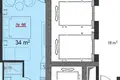 Wohnung 1 zimmer 34 m² Batumi, Georgien