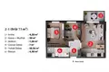 Apartamento 2 habitaciones 60 m² Región del Mediterráneo, Turquía