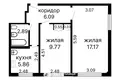 2 bedroom apartment 43 m² Minsk, Belarus