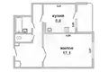 1 room apartment 41 m² Muchaviecki sielski Saviet, Belarus